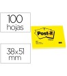 BLOC DE NOTAS ADHESIVAS QUITA Y PON POST-IT 50X38 MM CON 100HOJAS 653E