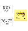 BLOC DE NOTAS ADHESIVAS QUITA Y PON POST-IT 76X76 MM CON 100HOJAS