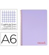 CUADERNO ESPIRAL LIDERPAPEL A6 MICRO WONDER TAPA PLASTICO 120H 90 G...