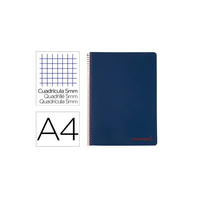 CUADERNO ESPIRAL LIDERPAPEL A4 MICRO WONDER TAPA PLASTICO 120H 90 G...