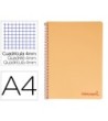 CUADERNO ESPIRAL LIDERPAPEL A4 WONDER TAPA PLASTICO 80H 90GR CUADRO...