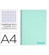 CUADERNO ESPIRAL LIDERPAPEL A4 WONDER TAPA PLASTICO 80H 90GR CUADRO...