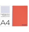 CUADERNO ESPIRAL LIDERPAPEL A4 WONDER TAPA PLASTICO 80H 90GR CUADRO...