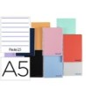 CUADERNO ESPIRAL LIDERPAPEL A5 WONDER TAPA PLASTICO 80H 90G PAUTA E...