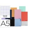 CUADERNO ESPIRAL LIDERPAPEL A5 WONDER TAPA PLASTICO 80H 90G RAYADO ...