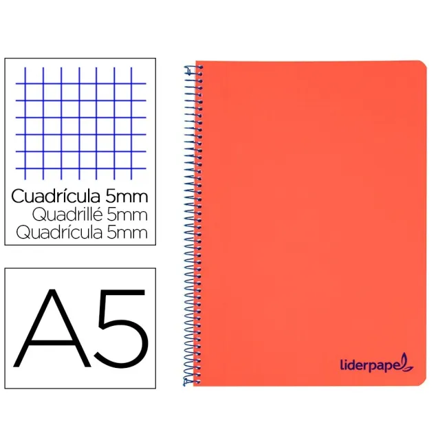 CUADERNO ESPIRAL LIDERPAPEL A5 MICRO WONDER TAPA PLASTICO 120H 90G ...
