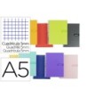 CUADERNO ESPIRAL LIDERPAPEL A5 CRAFTY TAPA FORRADA 80H 90 GR CUADRO...
