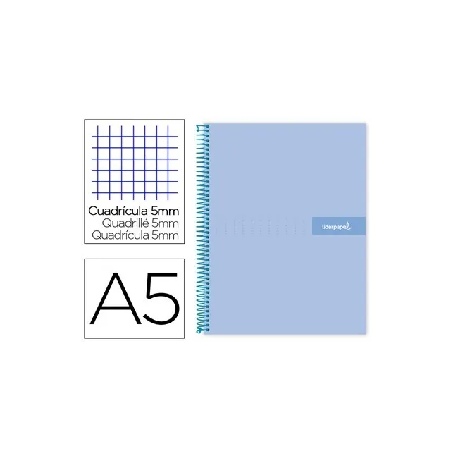 CUADERNO ESPIRAL LIDERPAPEL A5 MICRO CRAFTY TAPA FORRADA 120H 90 GR...