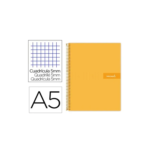 CUADERNO ESPIRAL LIDERPAPEL A5 MICRO CRAFTY TAPA FORRADA 120H 90 GR...
