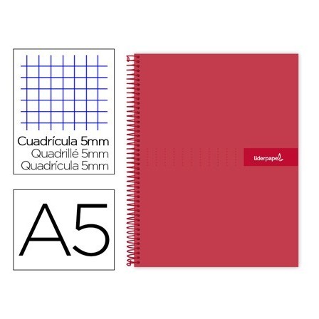 CUADERNO ESPIRAL LIDERPAPEL A5 MICRO CRAFTY TAPA FORRADA 120H 90 GR...