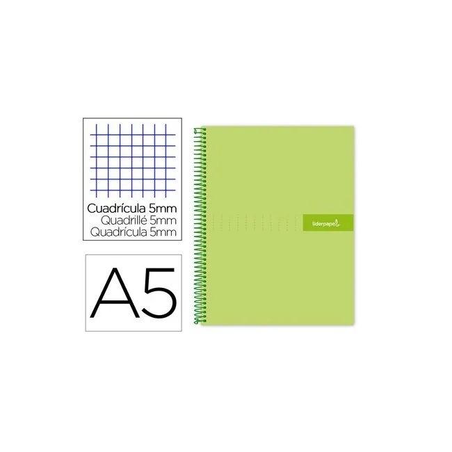 CUADERNO ESPIRAL LIDERPAPEL A5 MICRO CRAFTY TAPA FORRADA 120H 90 GR...