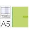 CUADERNO ESPIRAL LIDERPAPEL A5 MICRO CRAFTY TAPA FORRADA 120H 90 GR...