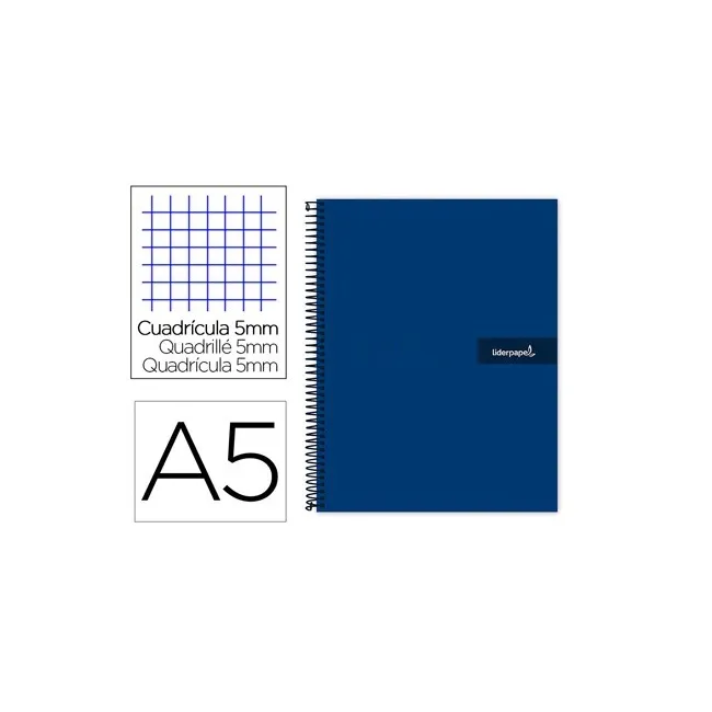 CUADERNO ESPIRAL LIDERPAPEL A5 MICRO CRAFTY TAPA FORRADA 120H 90 GR...