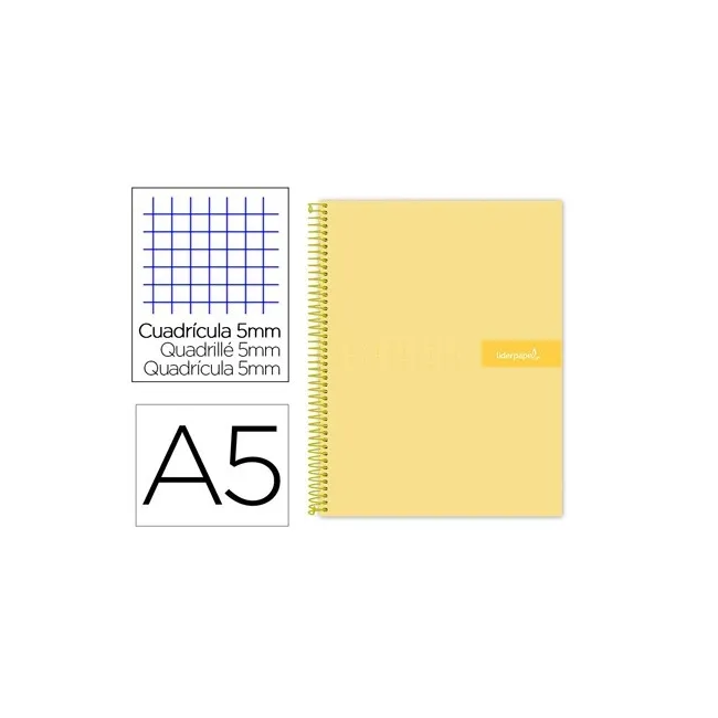 CUADERNO ESPIRAL LIDERPAPEL A5 MICRO CRAFTY TAPA FORRADA 120H 90 GR...