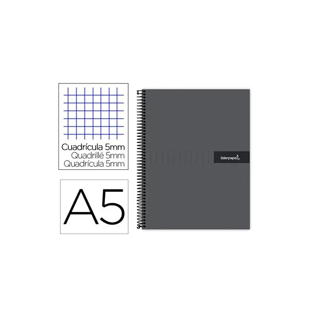 CUADERNO ESPIRAL LIDERPAPEL A5 MICRO CRAFTY TAPA FORRADA 120H 90 GR...