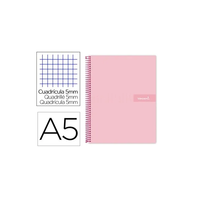 CUADERNO ESPIRAL LIDERPAPEL A5 MICRO CRAFTY TAPA FORRADA 120H 90 GR...