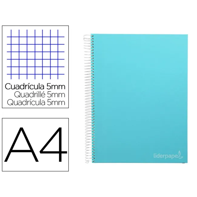 CUADERNO ESPIRAL LIDERPAPEL A4 MICRO JOLLY TAPA FORRADA 140H 75 GR ...