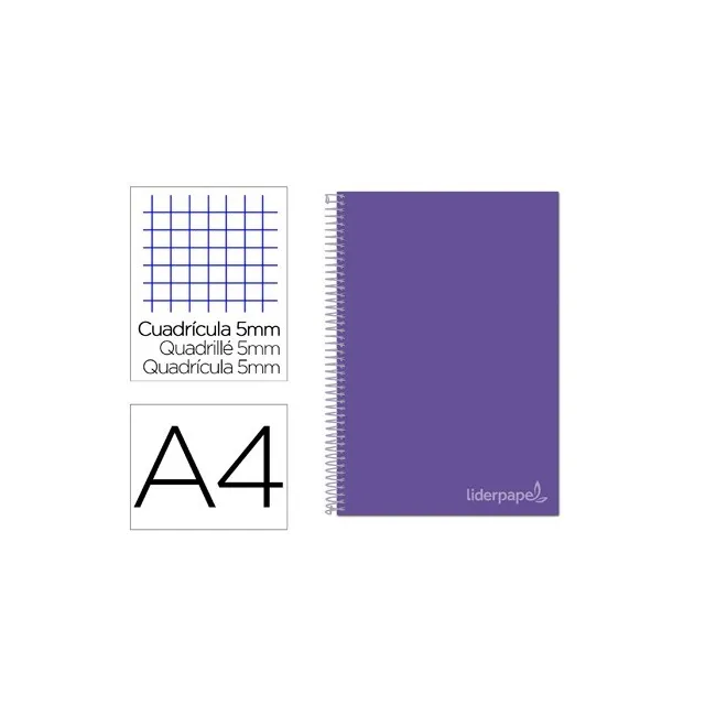 CUADERNO ESPIRAL LIDERPAPEL A4 MICRO JOLLY TAPA FORRADA 140H 75 GR ...