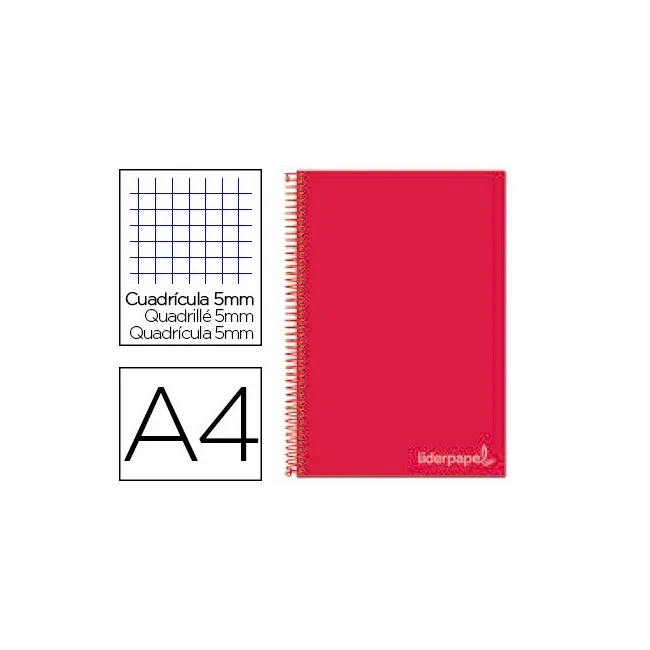 CUADERNO ESPIRAL LIDERPAPEL A4 MICRO JOLLY TAPA FORRADA 140H 75 GR ...