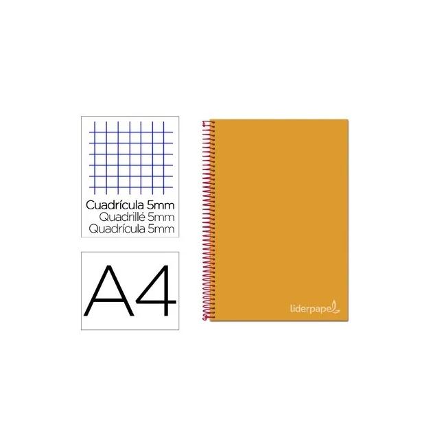 CUADERNO ESPIRAL LIDERPAPEL A4 MICRO JOLLY TAPA FORRADA 140H 75 GR ...