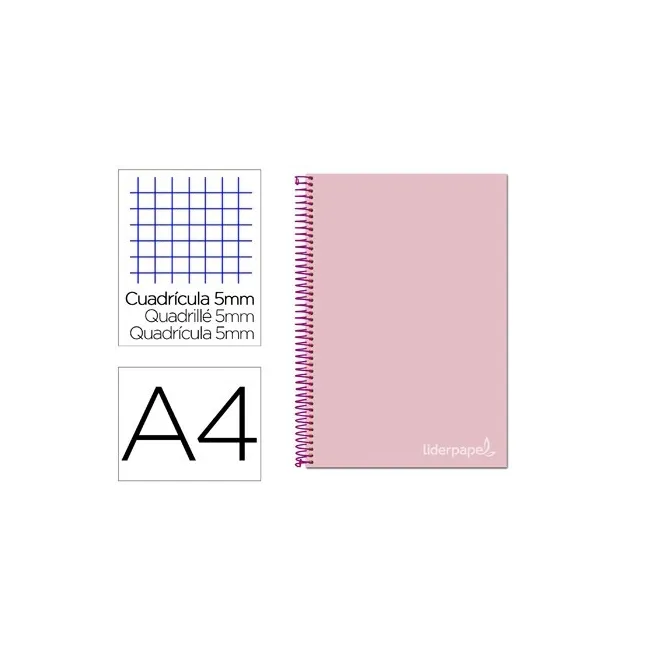 CUADERNO ESPIRAL LIDERPAPEL A4 MICRO JOLLY TAPA FORRADA 140H 75 GR ...