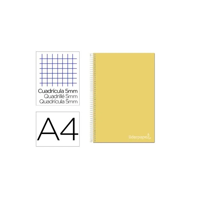 CUADERNO ESPIRAL LIDERPAPEL A4 MICRO JOLLY TAPA FORRADA 140H 75 GR ...