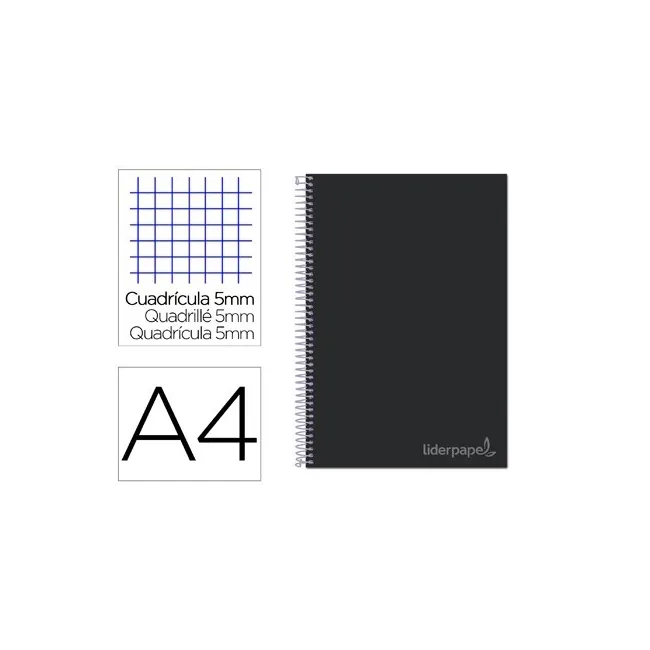 CUADERNO ESPIRAL LIDERPAPEL A4 MICRO JOLLY TAPA FORRADA 140H 75 GR ...