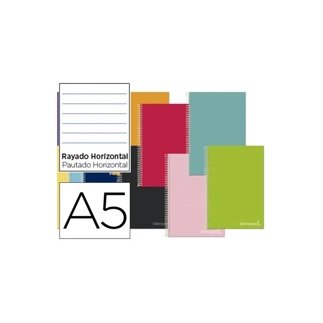 CUADERNO ESPIRAL LIDERPAPEL A5 MICRO JOLLY TAPA FORRADA 140H 75 GR ...