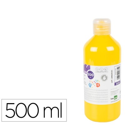 PINTURA DEDOS LIDERPAPEL BOTELLA DE 500 ML AMARILLO