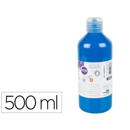 PINTURA DEDOS LIDERPAPEL BOTELLA DE 500 ML AZUL