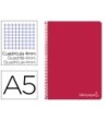 CUADERNO ESPIRAL LIDERPAPEL CUARTO WITTY TAPA DURA 80H 75GR CUADRO ...