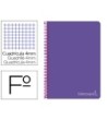 CUADERNO ESPIRAL LIDERPAPEL FOLIO WITTY TAPA DURA 80H 75GR CUADRO 4...