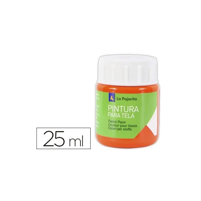 PINTURA PARA TELA LA PAJARITA ANARANJADO 25 ML