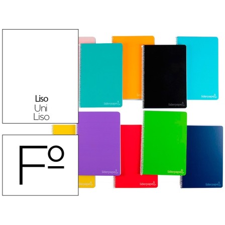 CUADERNO ESPIRAL LIDERPAPEL FOLIO WITTY TAPA DURA 80H 75GR LISO SIN...