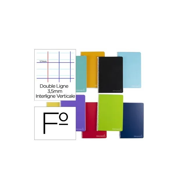 CUADERNO ESPIRAL LIDERPAPEL FOLIO WITTY TAPA DURA 80H 75GR RAYADO M...