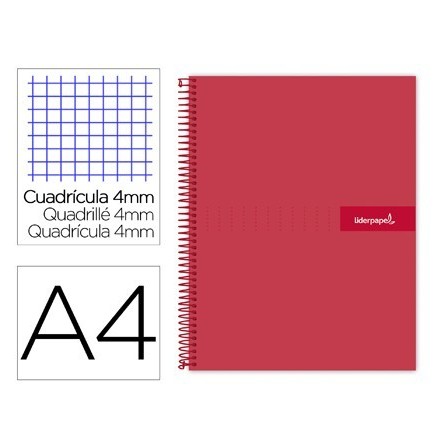 CUADERNO ESPIRAL LIDERPAPEL A4 CRAFTY TAPA FORRADA 80H 90 GR CUADRO...