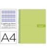 CUADERNO ESPIRAL LIDERPAPEL A4 CRAFTY TAPA FORRADA 80H 90 GR CUADRO...