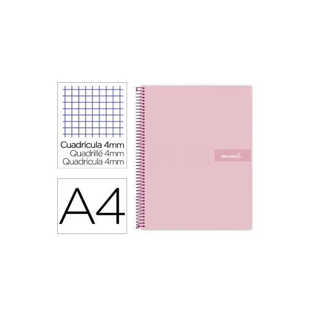 CUADERNO ESPIRAL LIDERPAPEL A4 CRAFTY TAPA FORRADA 80H 90 GR CUADRO...
