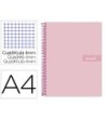 CUADERNO ESPIRAL LIDERPAPEL A4 CRAFTY TAPA FORRADA 80H 90 GR CUADRO...