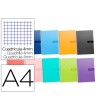 CUADERNO ESPIRAL LIDERPAPEL A4 CRAFTY TAPA FORRADA 80H 90 GR CUADRO...