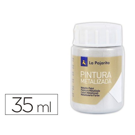 PINTURA METALIZADA LA PAJARITA PLATA 35 ML