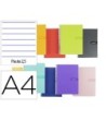 CUADERNO ESPIRAL LIDERPAPEL A4 CRAFTY TAPA FORRADA 80H 90 GR PAUTA ...