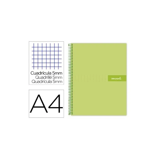 CUADERNO ESPIRAL LIDERPAPEL A4 MICRO CRAFTY TAPA FORRADA 120H 90 GR...