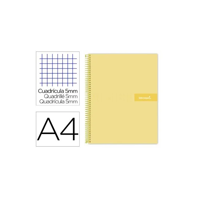CUADERNO ESPIRAL LIDERPAPEL A4 MICRO CRAFTY TAPA FORRADA 120H 90GR ...