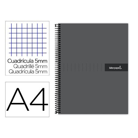 CUADERNO ESPIRAL LIDERPAPEL A4 MICRO CRAFTY TAPA FORRADA 120H 90 GR...