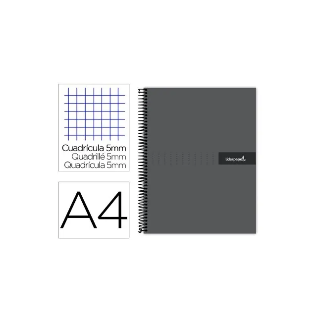 CUADERNO ESPIRAL LIDERPAPEL A4 MICRO CRAFTY TAPA FORRADA 120H 90 GR...
