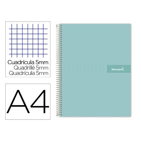 CUADERNO ESPIRAL LIDERPAPEL A4 MICRO CRAFTY TAPA FORRADA 120H 90GR ...