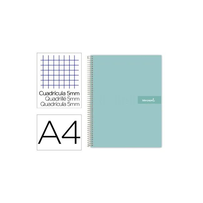 CUADERNO ESPIRAL LIDERPAPEL A4 MICRO CRAFTY TAPA FORRADA 120H 90GR ...