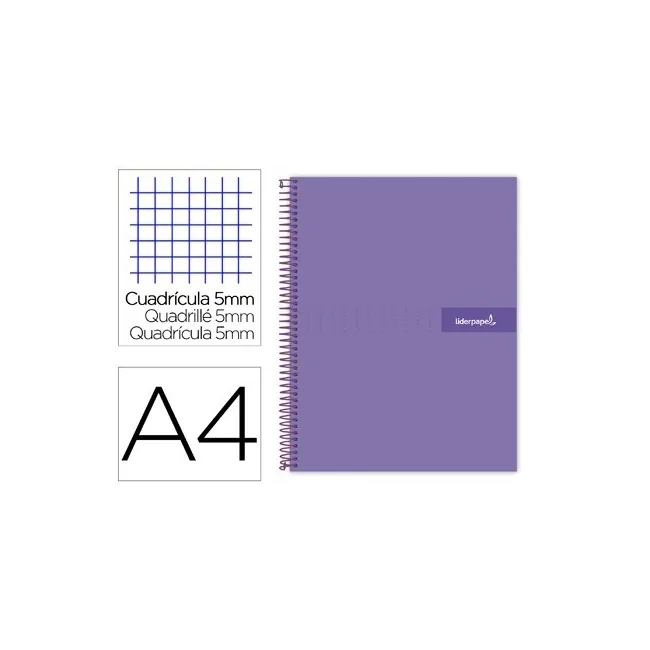 CUADERNO ESPIRAL LIDERPAPEL A4 MICRO CRAFTY TAPA FORRADA 120H 90GR ...