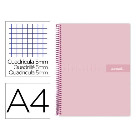 CUADERNO ESPIRAL LIDERPAPEL A4 MICRO CRAFTY TAPA FORRADA 120H 90 GR...